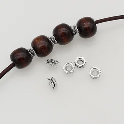 100pcs/Lot Retro Decoration Lotus Base Metal Beads 6x3mm Buddhist Prayer Beading Spacers Divider DIY Jewelry Accessories