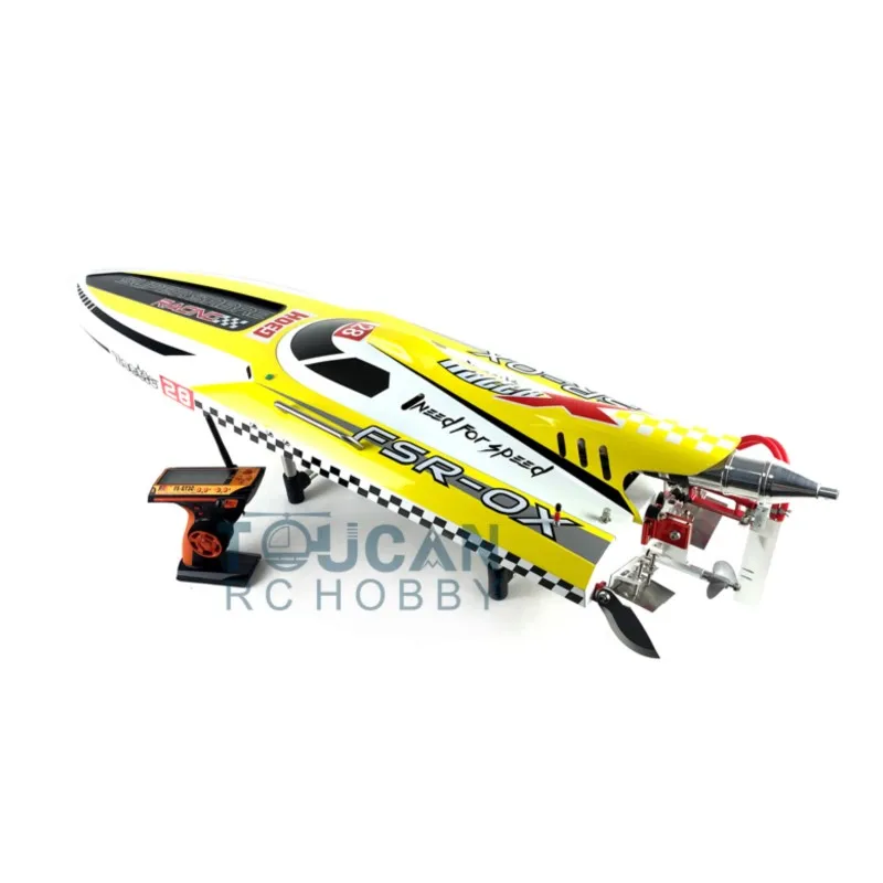 

G30H ARTR-RC 54" 30CC Engine Gasoline Fiber Glass RC Racing Boat Radio System Servos Yellow THZH0054