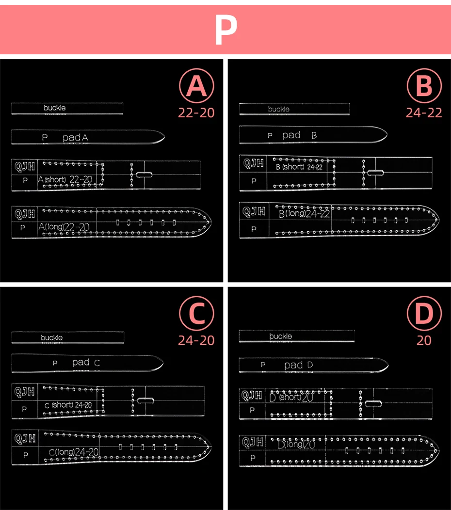 Strap Band Leather Craft Tools Transparent Acrylic Watch Strap Template Home DIY Supplies Watch Strap Mold Men and Women