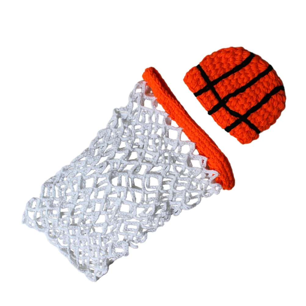

1 set 1 Set Baby Photography Props Basketball Shaped Knitted Costume Suit Newborn Clothes For Photo Shoot Party Cosplay Outfit