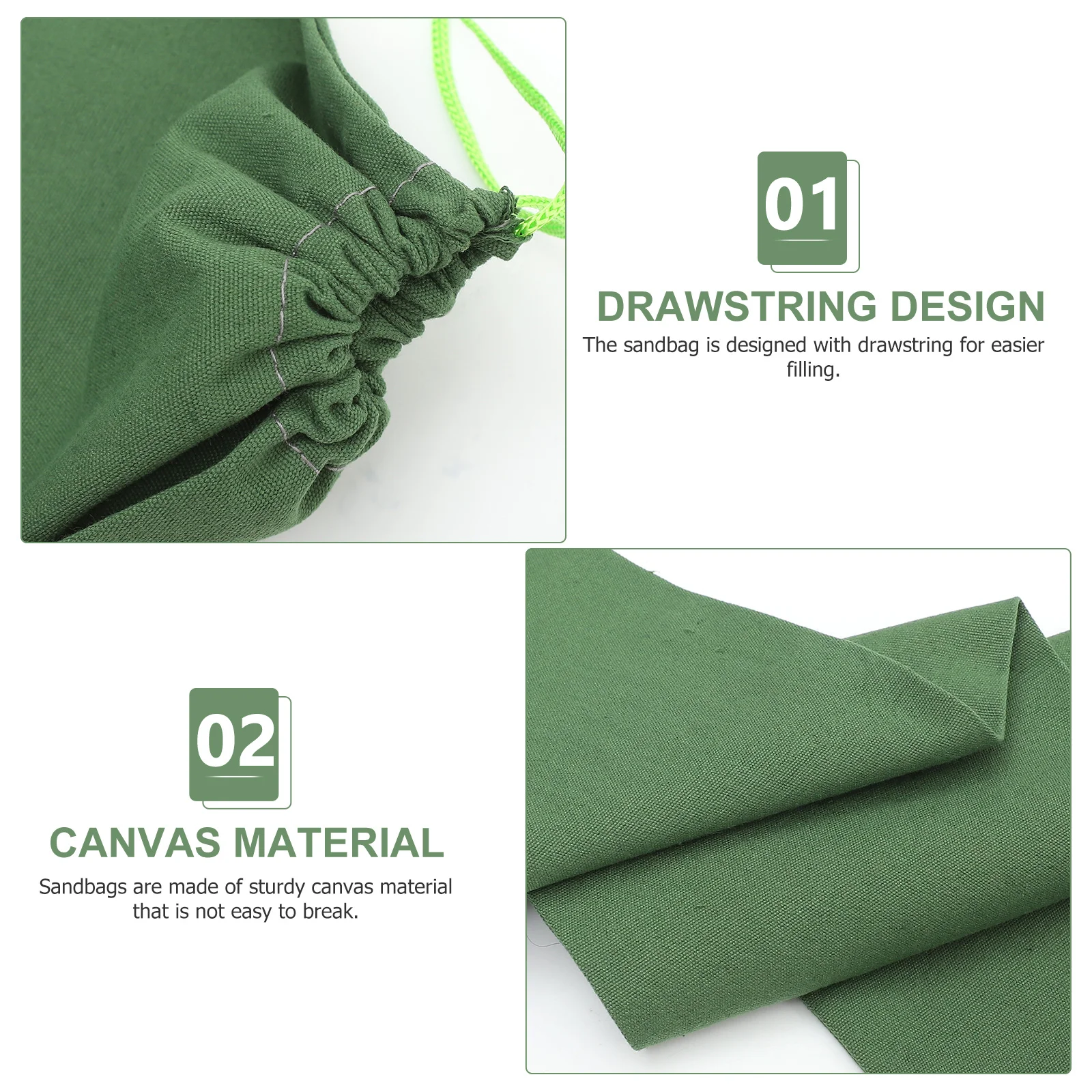 

Reusable Sandbags for Flooding Canvas Material Strong Wind Flood Control Home Protection Sandbags for Flooding