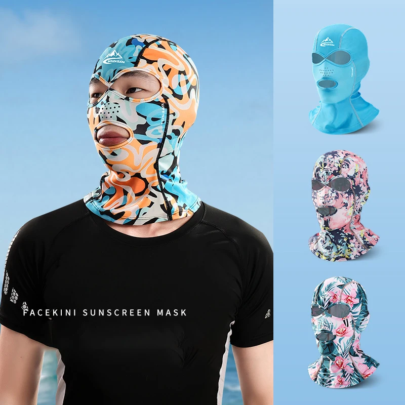 Summer Balaclava Sun Protection Mask Full Face Men Women Beach Swimming Breathable Face Bikini Elastic Anti-Sunburn Balaclava