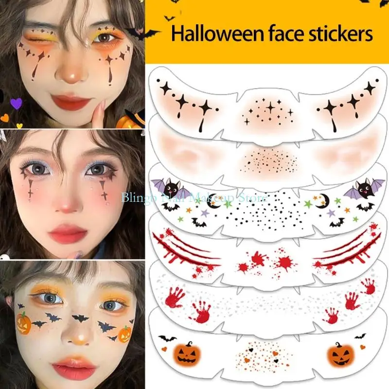

28TA 10Pcs Reusable Fake Freckles Face Stickers Waterproof Temporary Halloween Makeup Sticker Body Art Accessories