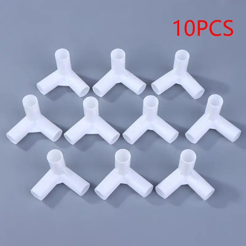 New·10PCS 12mm Plastic Pipe Connector DIY Shelf Tent Fixed Joint Fitting Tee Four Way Straight Elbow Wardrobe Hook Joint