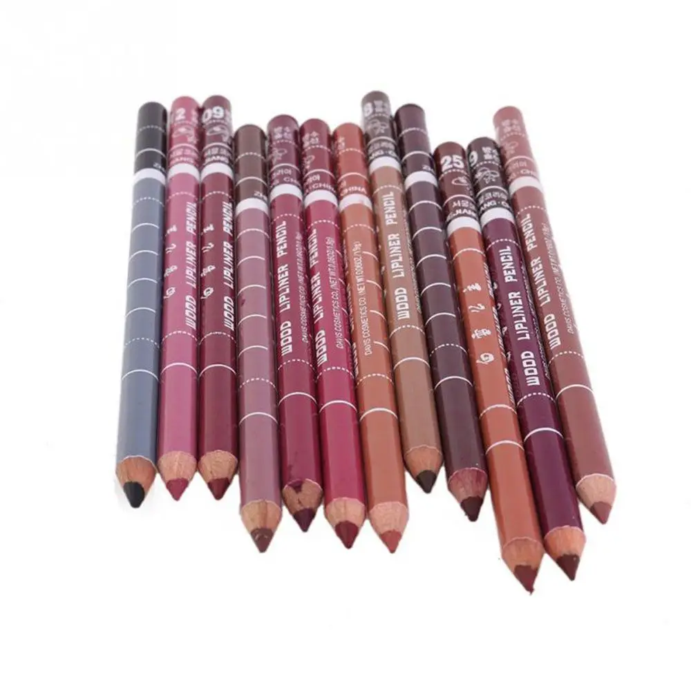 12 pezzi/set matite per ragazza 15 cm pezzi professionali pezzi set di colori per strumenti matita per labbra matita per labbra impermeabile
