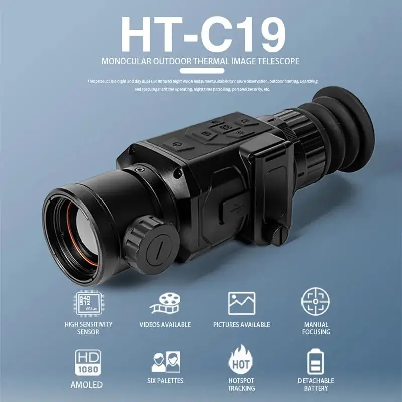 HTI 640*512/384*288 Pixels C8/C18/C19 Infrared Thermal Imaging Camera Outdoor Monocular Telescope Night Vision for Hunting