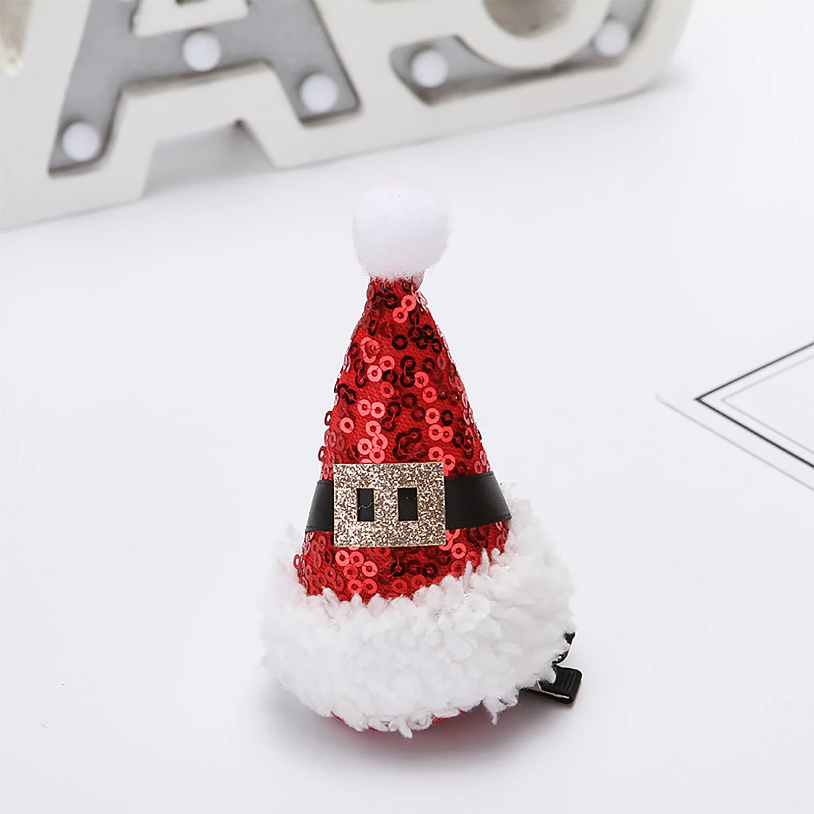 Shining Sequin Christmas Hat Cute Mini Xmas Hat Funny Christmas Hat 2024 Christmas Party Decoration New Year Children Gift