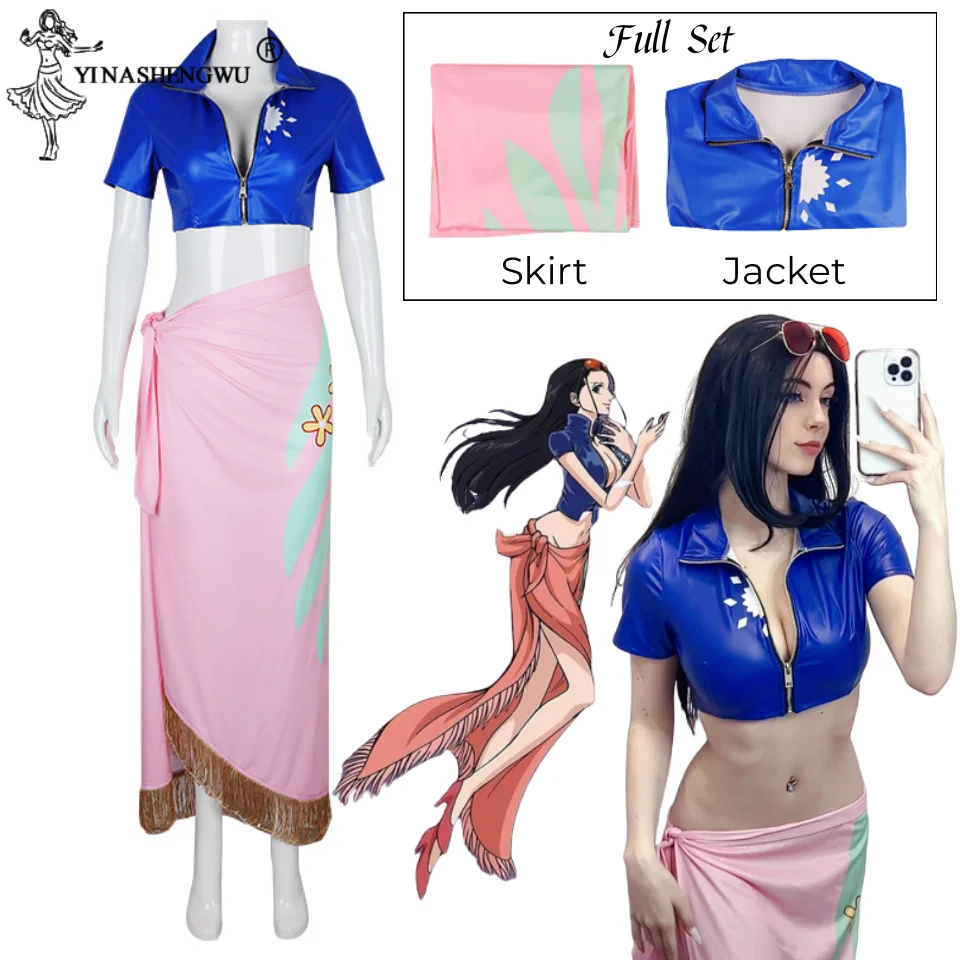 

Anime Nico Robin Cosplay Costumes For Women Girl Dress Outfits Custom Skirt Halloween Carnival Suit Uniform Luffy Coser Cowgirl