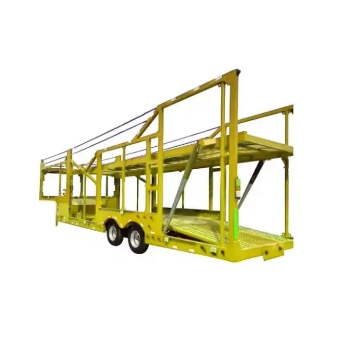 Steel 2 Axles Double Deck Trailer 40 Ton Max Payload 8/6 Cars SUV Transport Capacity