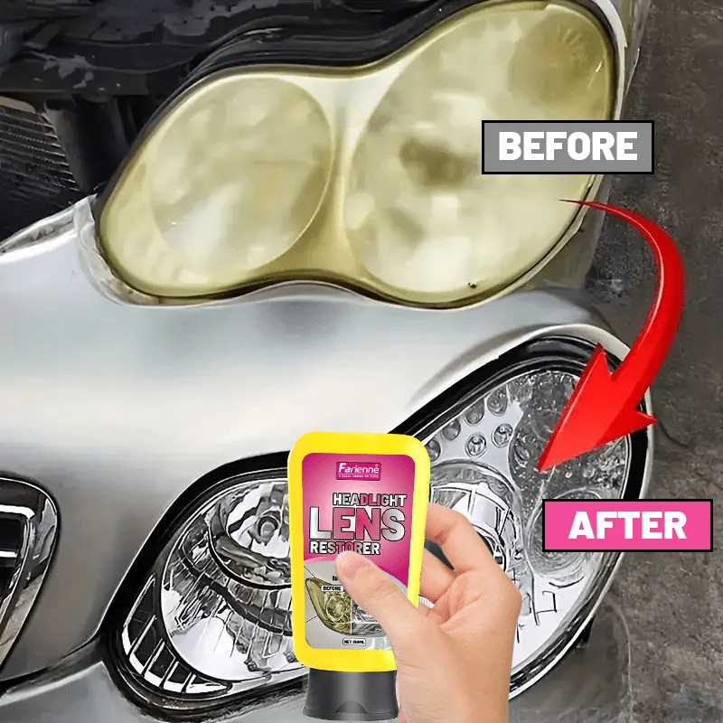 Car Headlight Repair and Polishing Kit - Clay Base to Remove Fine Scratches, Long-lasting Protection for Car Lights, Instant