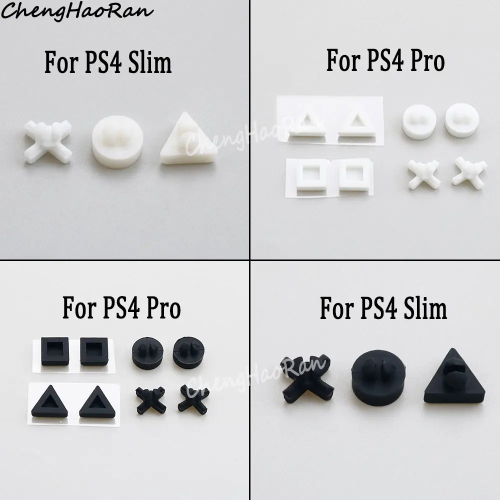 

1 Set White or Black Silicone Bottom Rubber Rubber Pads For PS4 Slim Pro Console Housing Case Rubber Pads Anti-slip Pads Replace