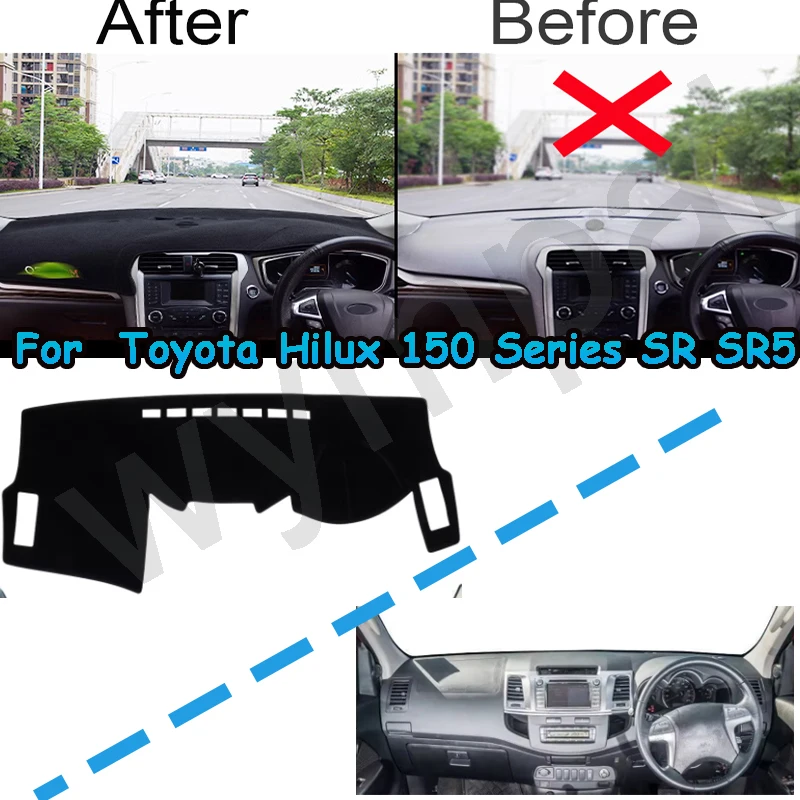 

Коврик для приборной панели для Toyota Hilux серии 150 SR SR5 2005-2015, коврик для приборной панели, солнцезащитный козырек