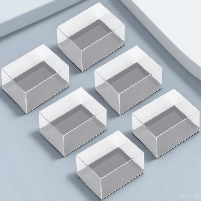 

6Pcs Square Mineral Specimen Storage Boxes Transparent Plastic Display Cases for Sample Organization Mineral Specimen Box