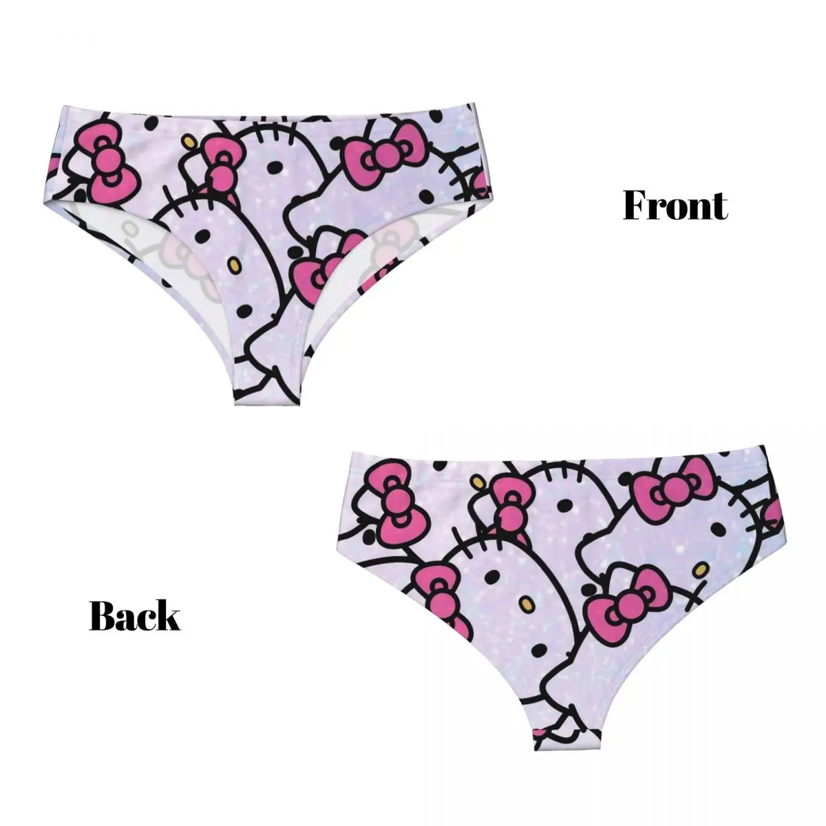 مضحك مرحبا كيتي الكرتون سراويل ملخصات النساء الملابس الداخلية البوليستر الملابس الداخلية للإناث