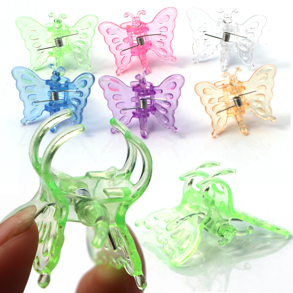 30PCS Colorful Orchid Clips Butterfly Clamps for Support Plants Vine Climbing Fixed Plastic Ornamental Clips Garden Accessories