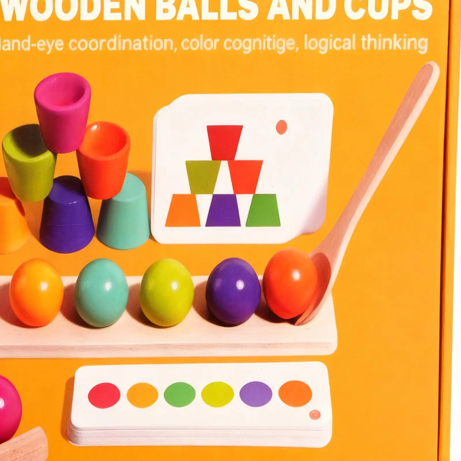 ألعاب مطابقة الألوان، أنشطة تعلم الكأس والكرة، مجموعة فرز المحرك الدقيق للأولاد والبنات من سن 3 سنوات، حضانة منزلية #5