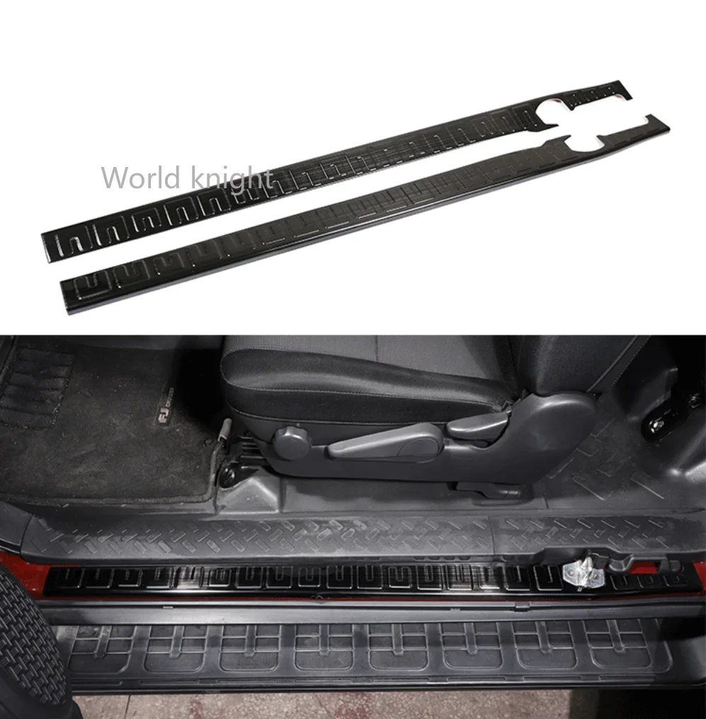 

2pcs Stainless Steel Car for 2007-2021 Toyota FJ Cruiser external door sill black brushed Auto Accessories