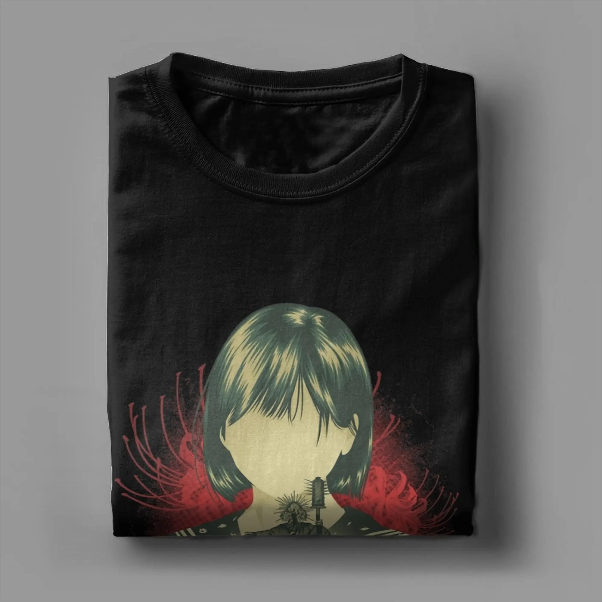 Camisetas de juego de terror Silent Hill F para hombre, camisetas novedosas Hinako Shimizu, camisetas de manga corta con cuello redondo, camisetas 100% de algodón de talla grande