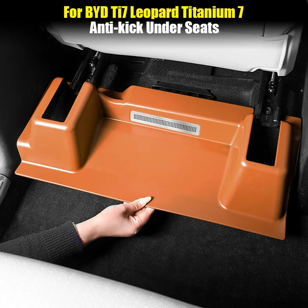 

For BYD Ti7 Leopard Titanium 7 Car Under Seat Corner Guard Seat Slide Rails Protector Cover Anti-Kick Decor ABS Accessories