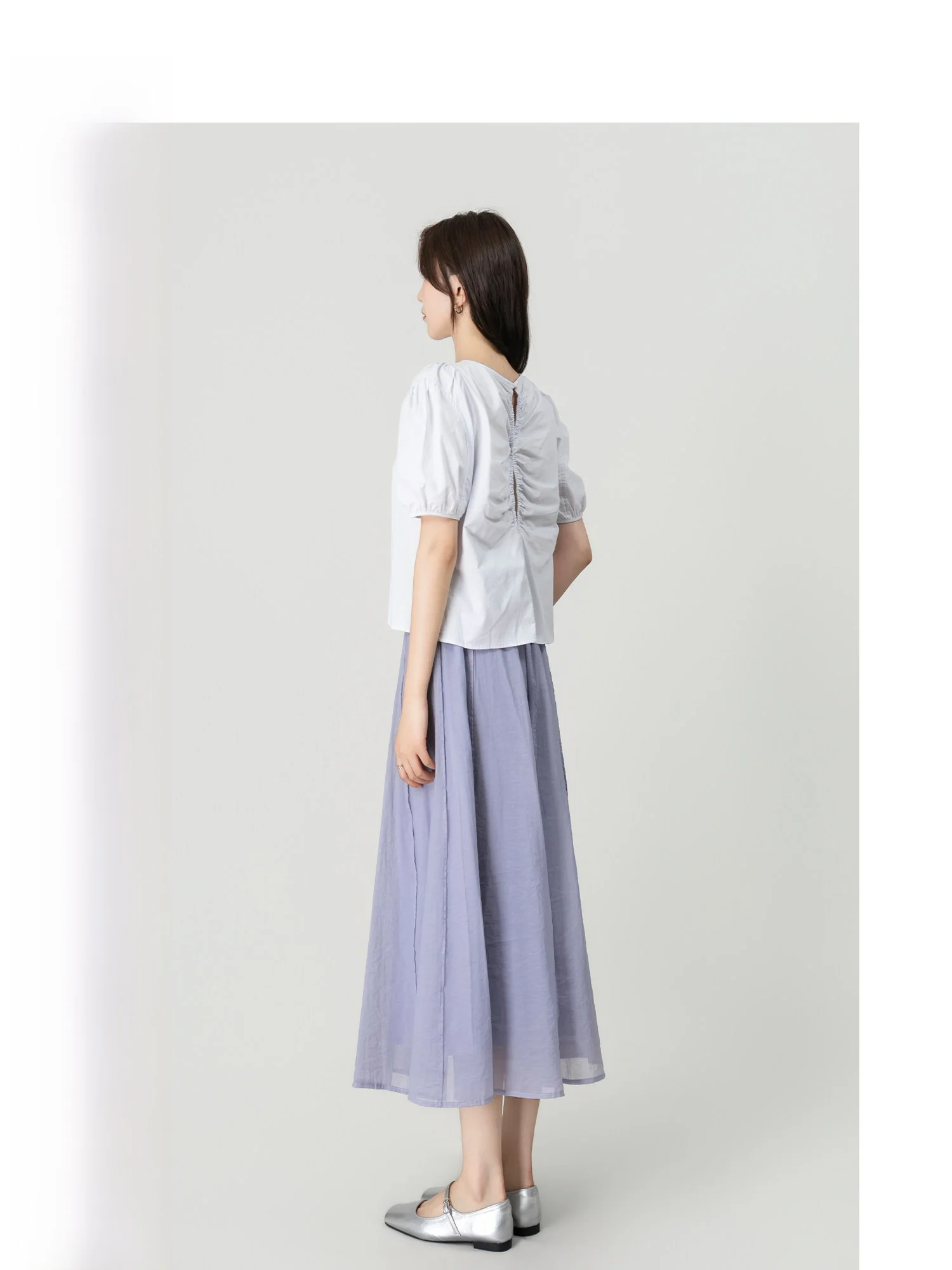 

Wavy Egg Stylish Summer Short Sleeve Women's Set Beautiful Half Skirt A-Line Dress Two-Piece Outfit Fashionable Spring T-Shirt