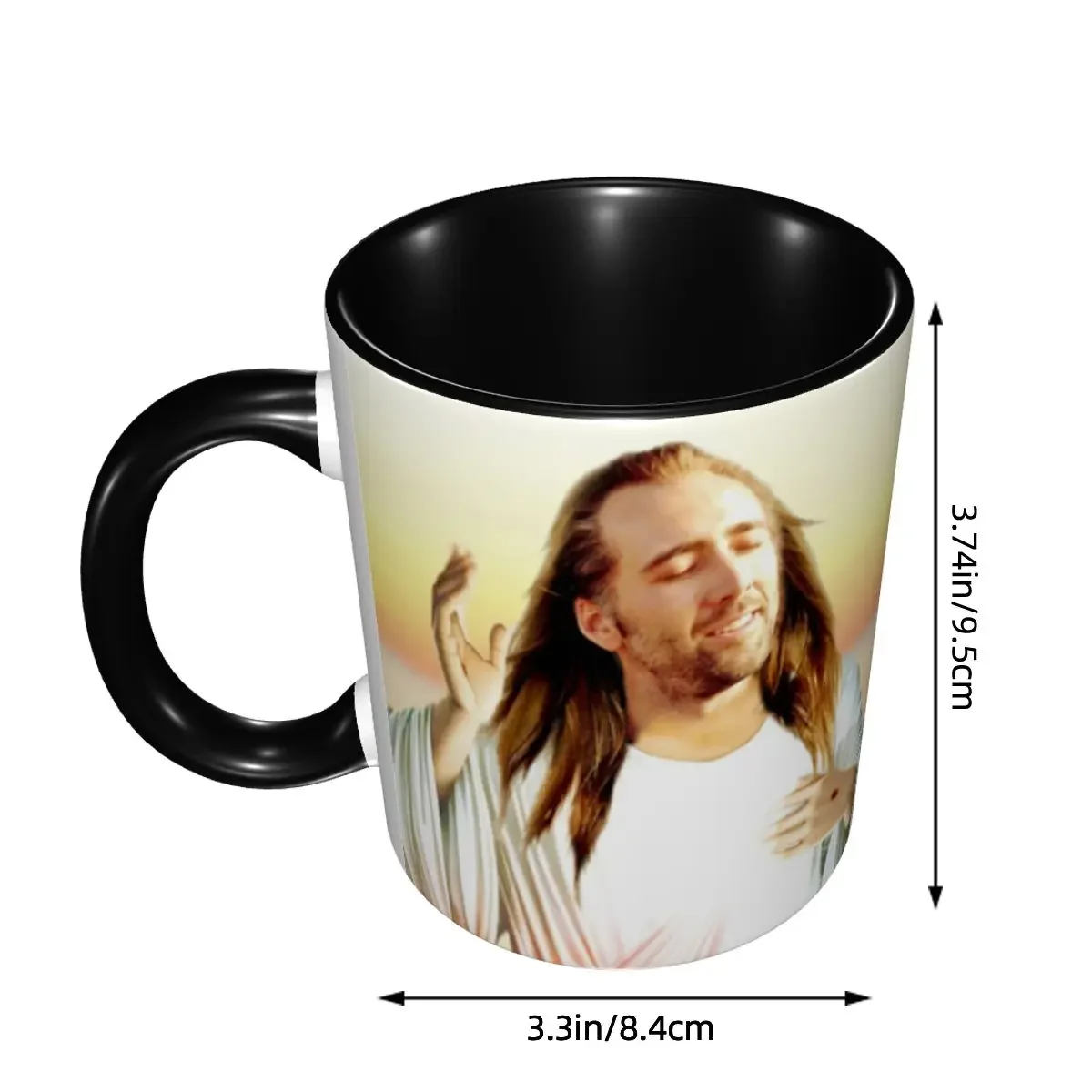 Nicolas Cage Coffee Mug DIY Personalized Jesus Meme Ceramic Mug Cup Creative Gift