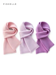Purple pink 100% wool solid color women's scarf winter wraps soft warm knitted female scarves shawl thick lady luxury gift