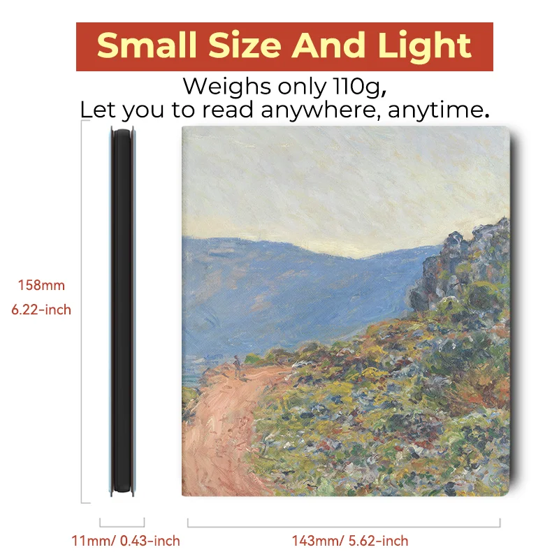 Twosheep Case for Boox Go7 Go Color7 GenII GenI Page Leaf3 Leaf3c 7-inch Magnetic Cover Auto Wake Sleep style of oil paintings