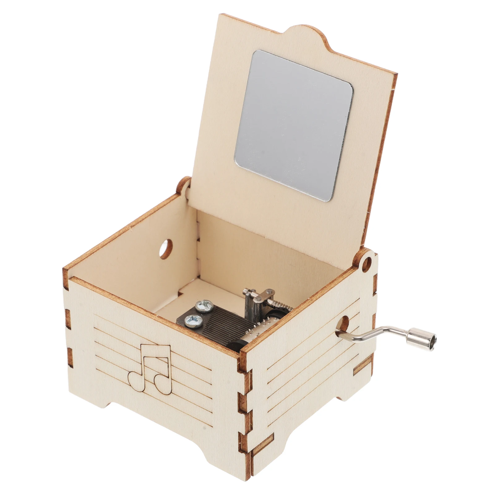 Diy caixa de música ferramenta de ensino haste artesanato kits h manivela experimento científico suprimentos crianças criança ciência haste artesanato piano