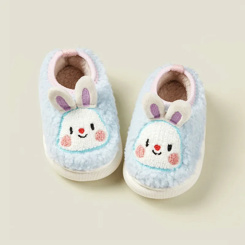 Pantuflas Child Winter Slippers Autumn Childcotton Shoes Cute Girl Shoe Cartoon Little Bear Boys Shoe Anti Slip Plush Kids Shoes