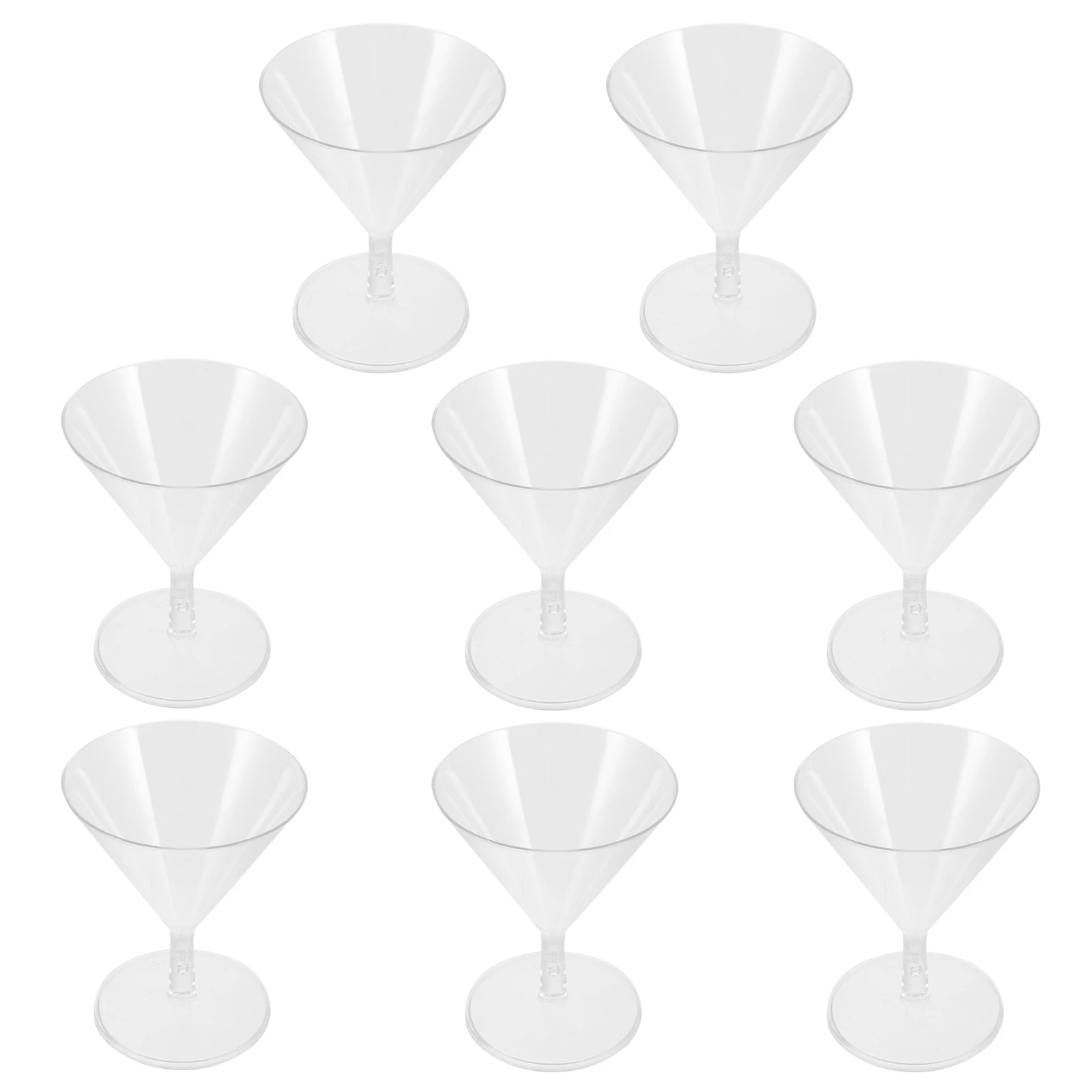 

8 Pcs Disposable Cocktail Glasses 60ML 2OZ Thick Clear Drinking Cups For Party Bar Wedding Reusable Plastic Beverage Cups