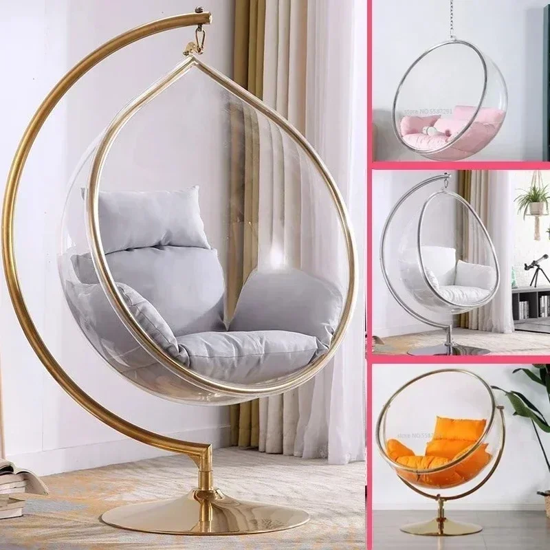 

Home page transparent bubble chair indoor hanging chair hanging basket hanging ball space chair glass ball Nordic swing outdoor