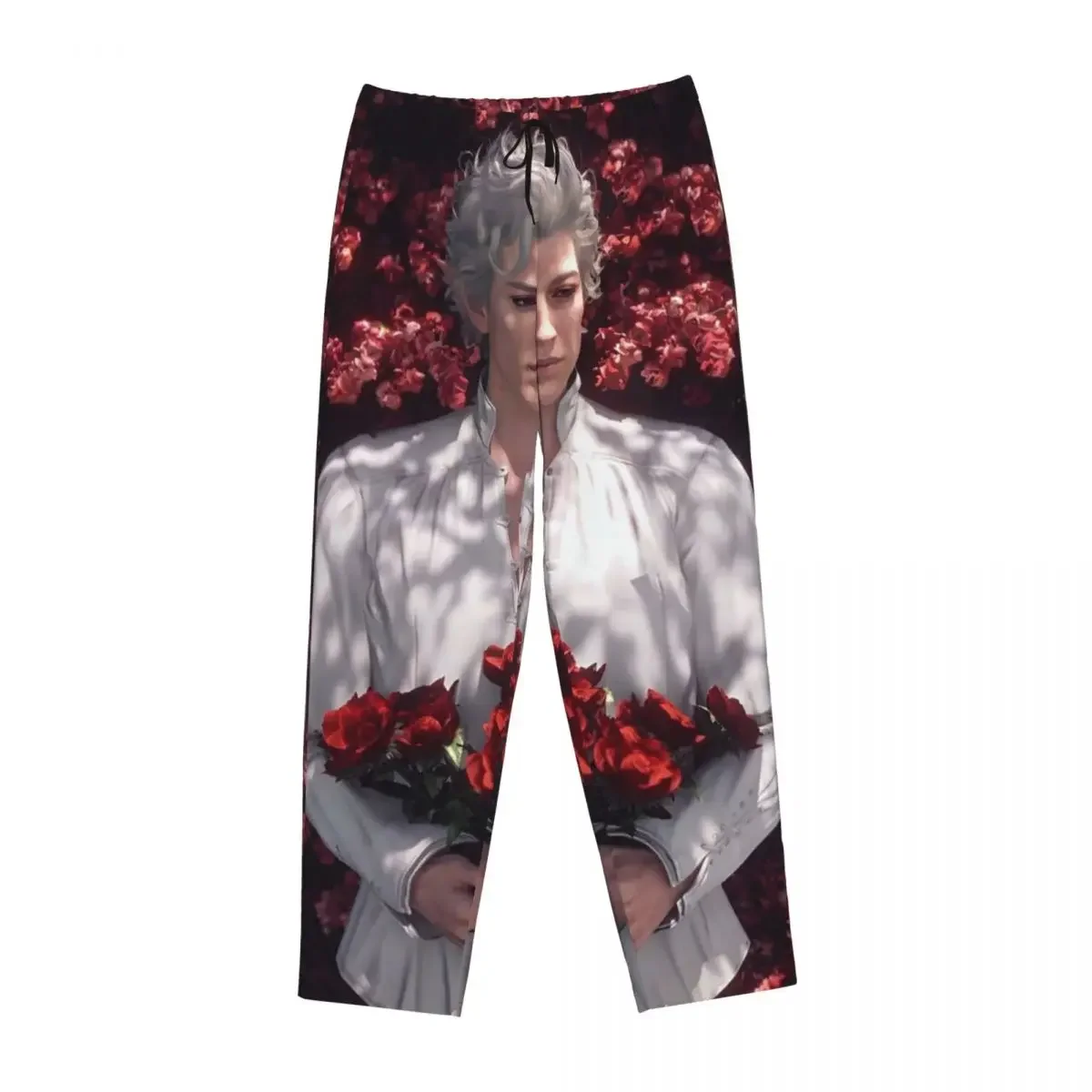 Custom Baldur's Gate 3 Astarion Vampire Character Women Pajama Pants Lounge Sleep Sleepwear Bottoms with Pockets