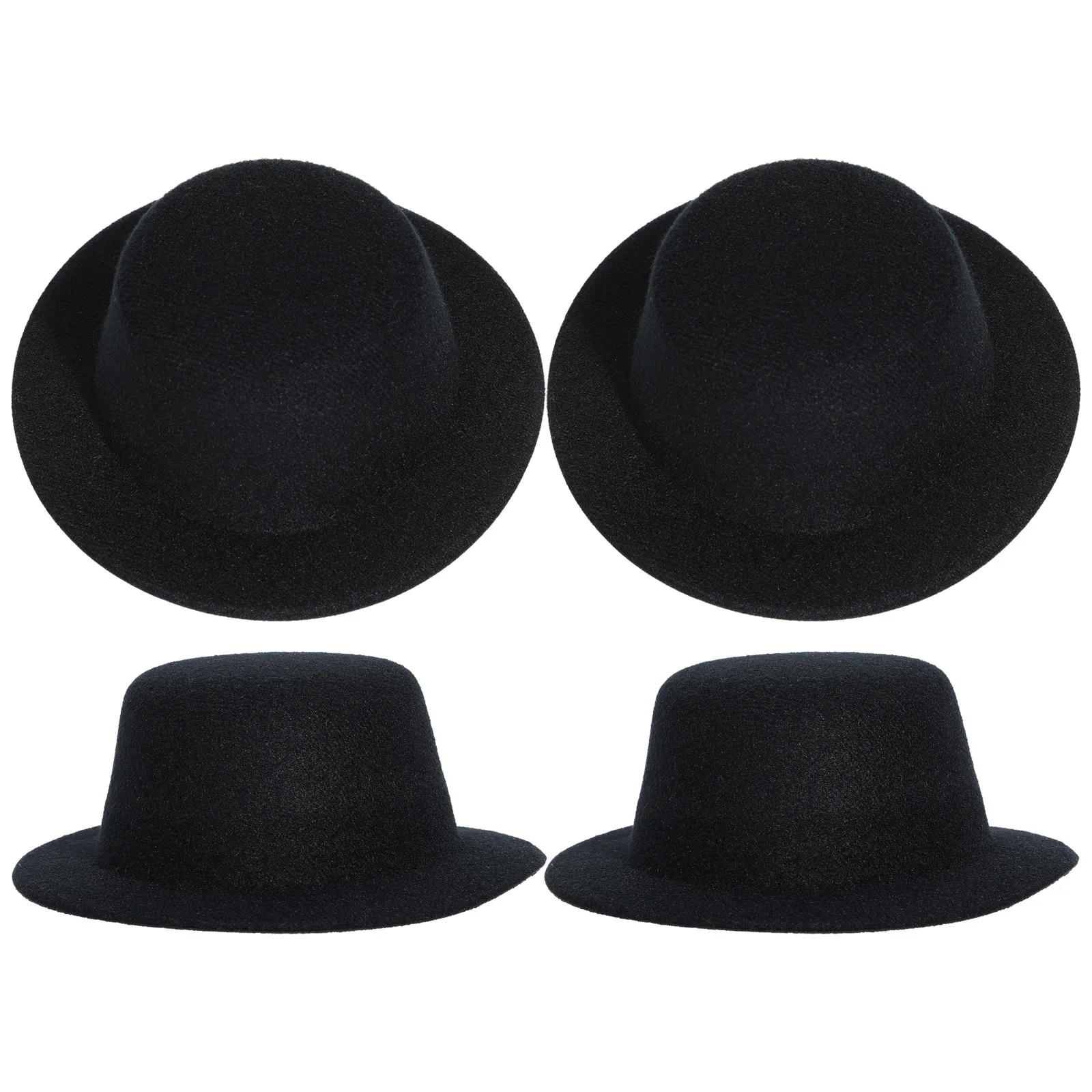 

4Pcs DIY Top Hat Embellishments for Hair Clips Barrettes Handmade Crafts Sewing Projects Cute Small Formal Hat Decor