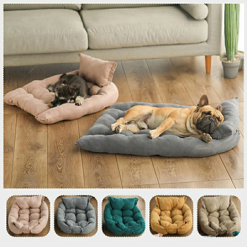 Thickened Dog Mat Soft Dog Bed Kennel Super Soft Puppy Cushion Mat Sleeping Bed Fluffy Comfortable Mat for Cat Dog Accessories