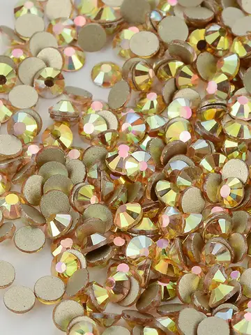 SS3-SS60 métal lumière du soleil verre Flatback Strass paillettes or Base Non correcteur Strass Strass pour bricolage artisanat robe décoration