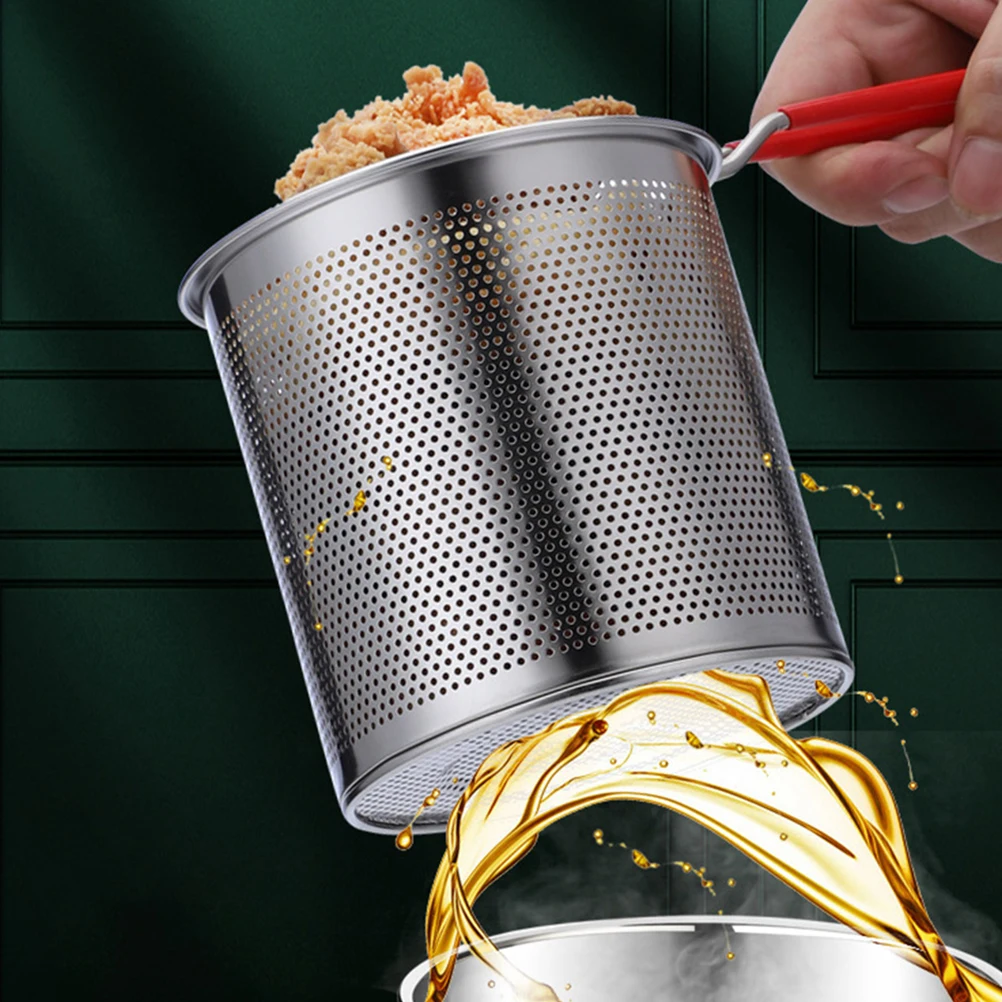 

Stainless Steel Fryer Small Frying Basket Mini Deep Baskets Pot French Premium Quality Non Slip H Easy Use