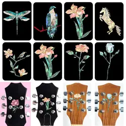 Guitar Headstock Decal Neck Sticker Novelty PVC Guitar Head Stickers Bass Body Decals Sticker DIY Personalise Guitar Accessories