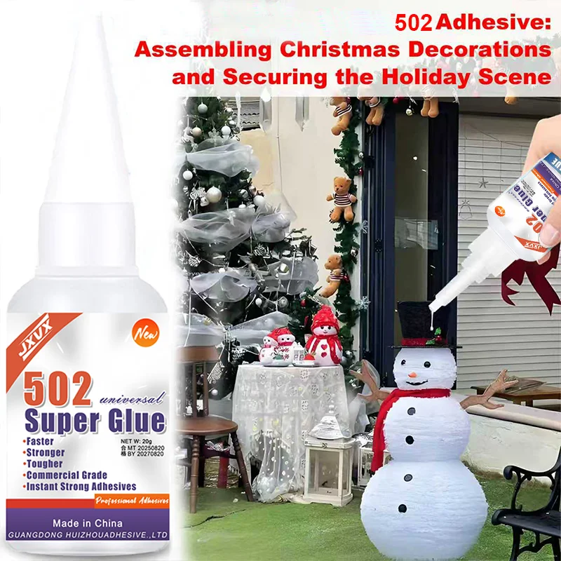502 adesivo potente, adesivo acrilico, adesivo di 10 secondi, adatto per legno, plastica, ceramica, metallo, facile da usare, universale, strumento di adesione completo.
