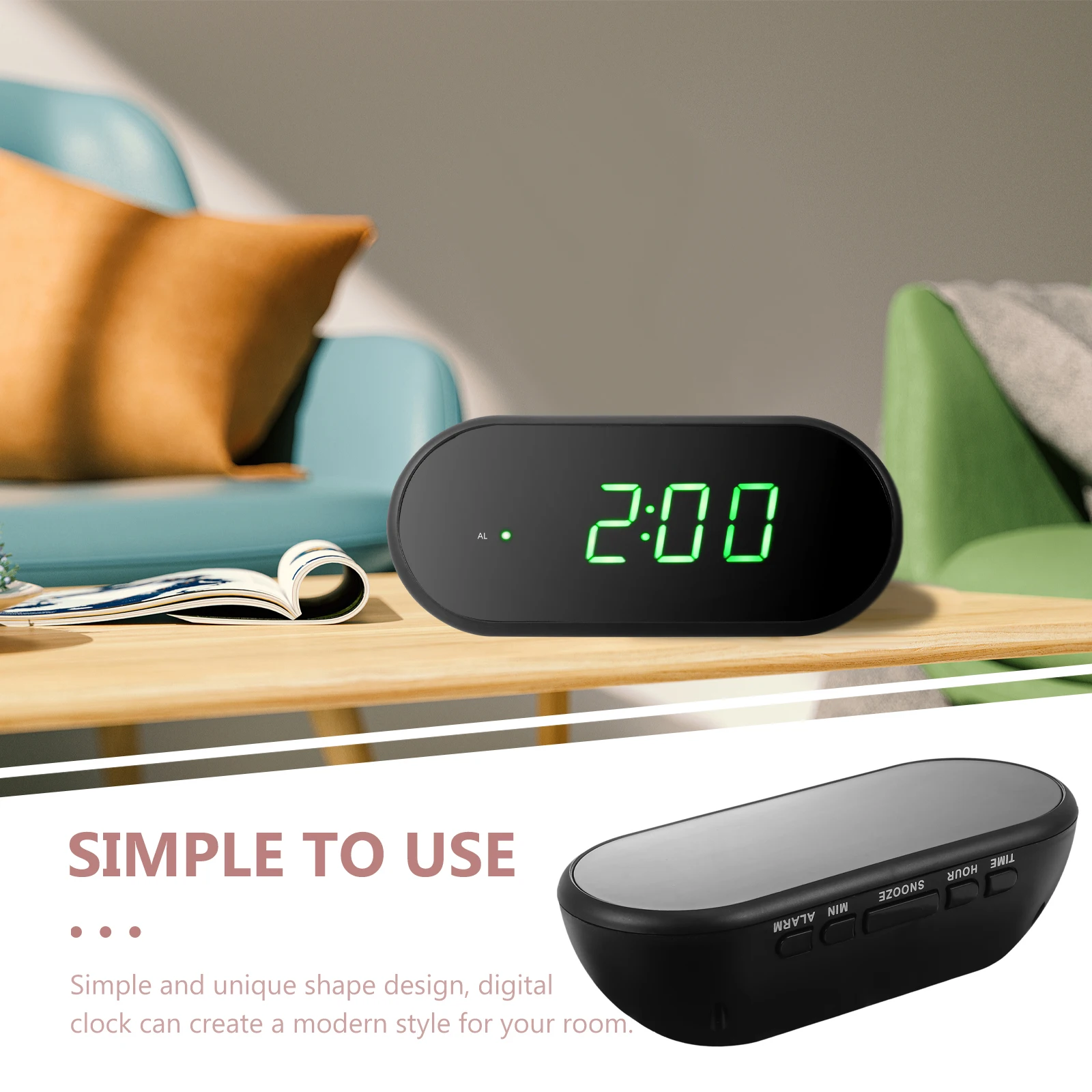 

LED Clock Desktop Plug in Home Alarm Digital Clocks Electronic Component for Bedroom