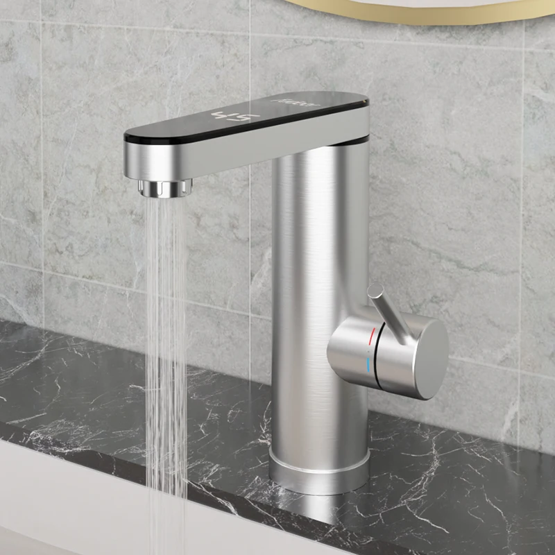 Fudeer 3400W 220V Electric Kitchen Water Heater Tap Instant Hot Stainless Steel Water Faucet Heater Cold Heating Faucet