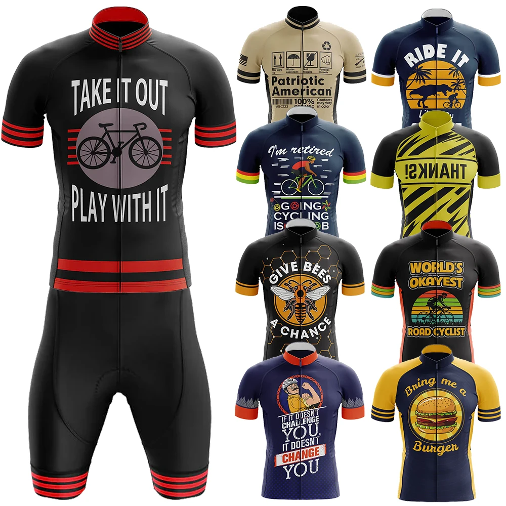 

Play With It Cycling Jersey Clothes Mtb Male Clothing Equipment Professional Shirt Shorts Men Jumper Summer Bike Jersey Bib Men