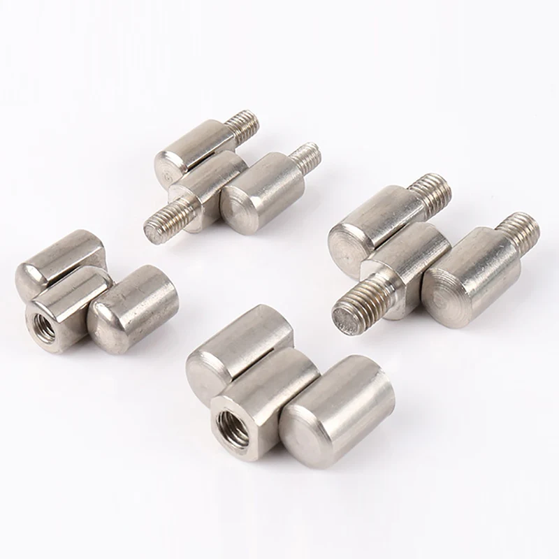 Stainless Steel Triple Hinge Distribution Box Accessories With Internal  External Threaded Welded Door Shaft Three In One Hinge