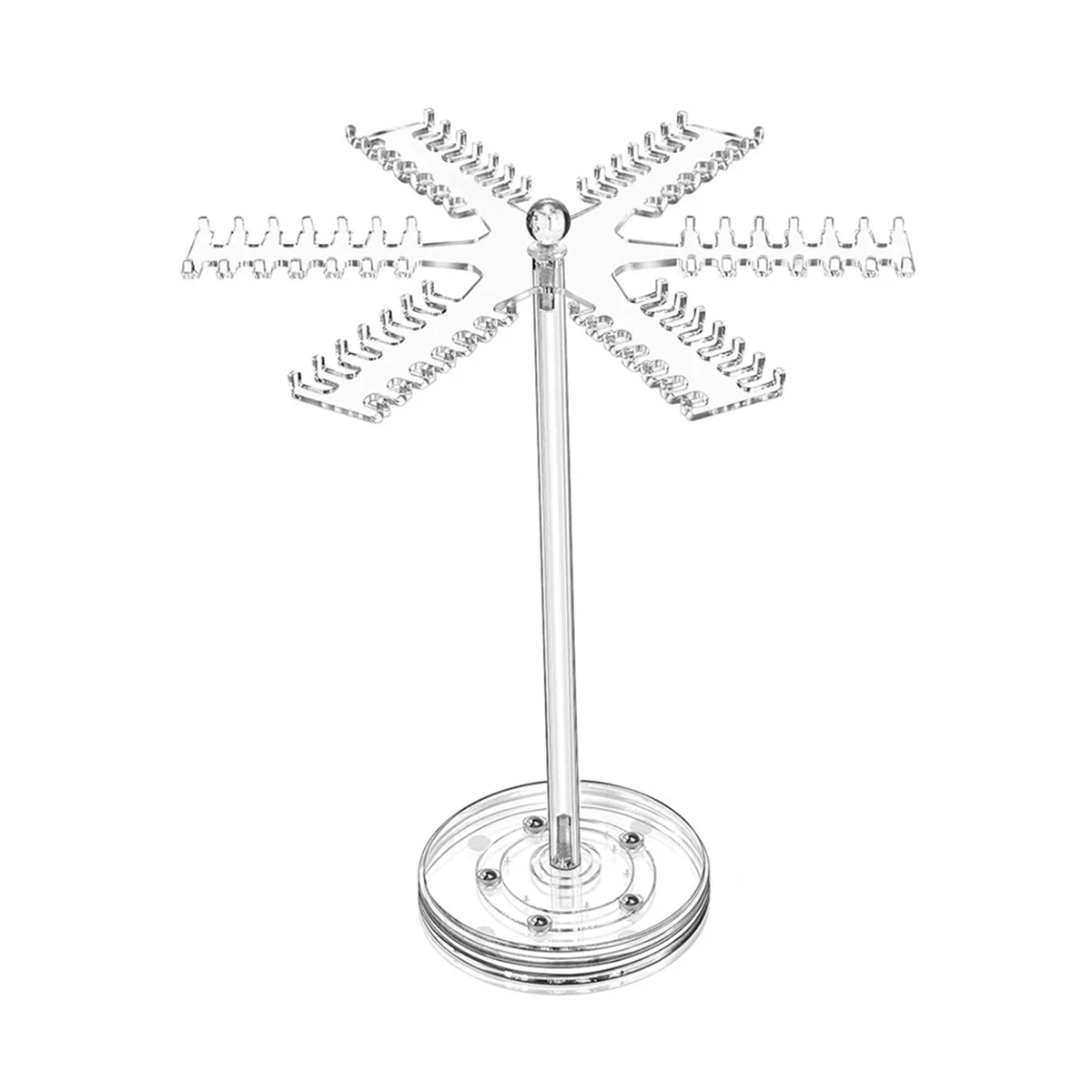 

AOAO-Rotating Acrylic Necklace Organizer,Clear Necklace Holder Stand,Jewelry Organizer Display Tree Hanger Rack with 84 Hooks