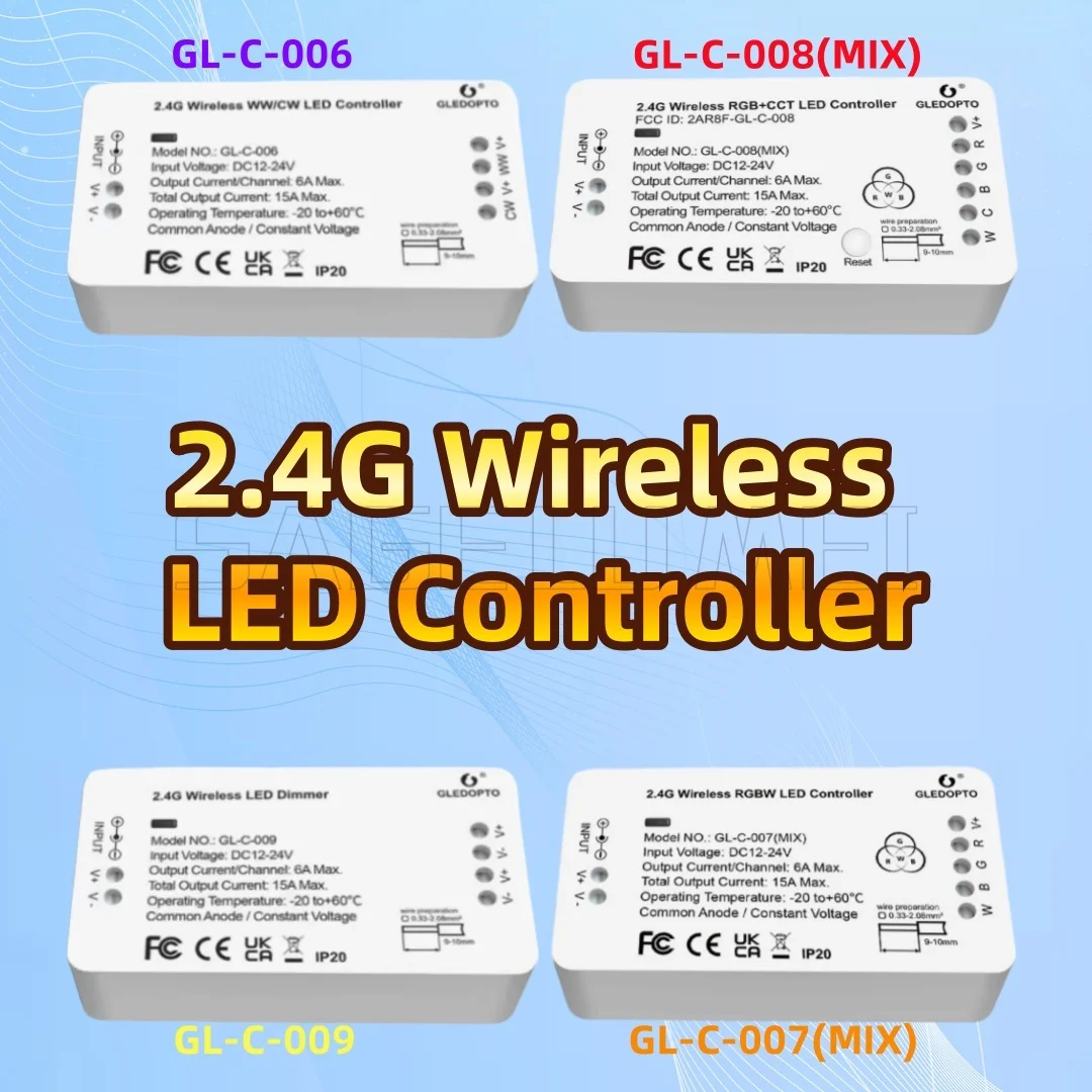 

GL-C-006/007/008/009 GLEDOPTO Zigbee3.0 RGBW WWCW ZigBee Умный контроллер светодиодных лент Голосовое управление Работа с приложением SmartThing Alexa