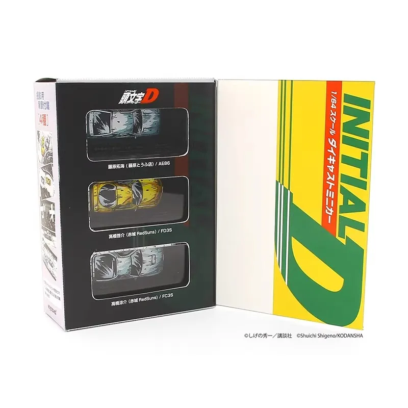متوفر: 1:64 4-أحرف D Toyota AE86 FD3S النسخة الهزلية 3-مجموعة سيارات نموذج سيارة مصنوع من خليط معدني مصبوب، لعبة للأولاد، منتج ديكور للكبار