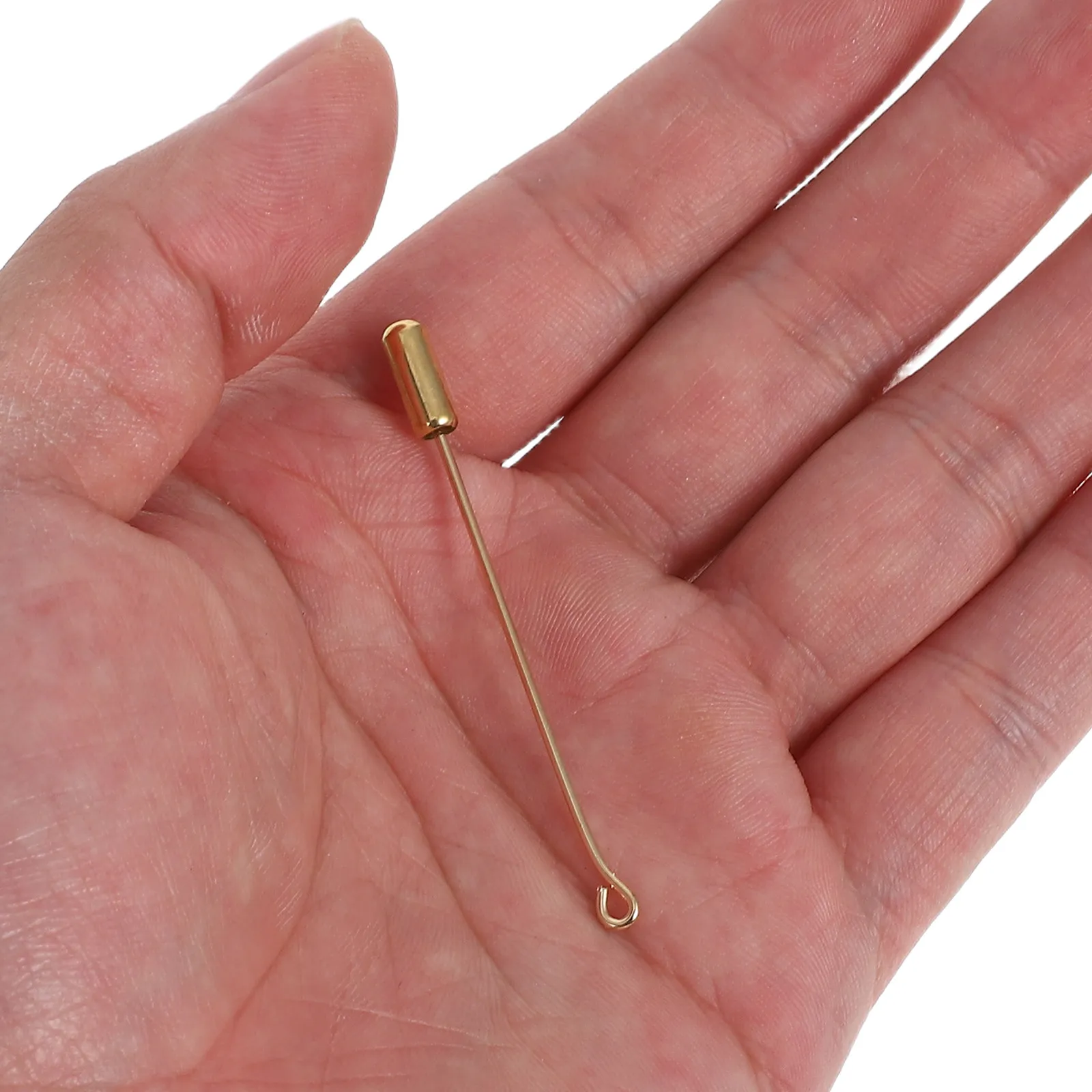 20Sets Brooch Pins Copper stick Pins Long Needle with Stopper Ends for DIY Jewelry Making Hat Tie Badge Accessories