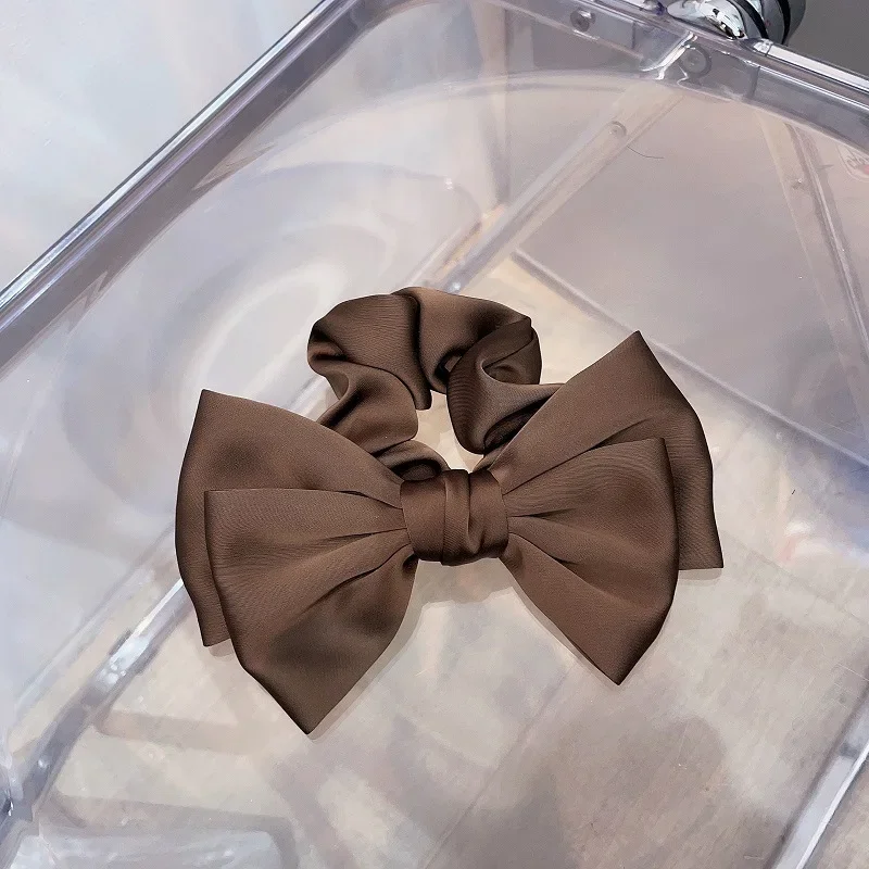 シンプルさエレガントなサテンビッグリボンヘアロープ女性のための気質ダメージなし髪ヘアロープファッションガール高ポニーテールシュシュ