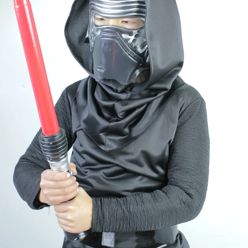 Deluxe Kylo Ren klasyczne ubrania Cosplay dzieci 4-10 lat Halloween kostium filmowy 4 szt. Zestaw