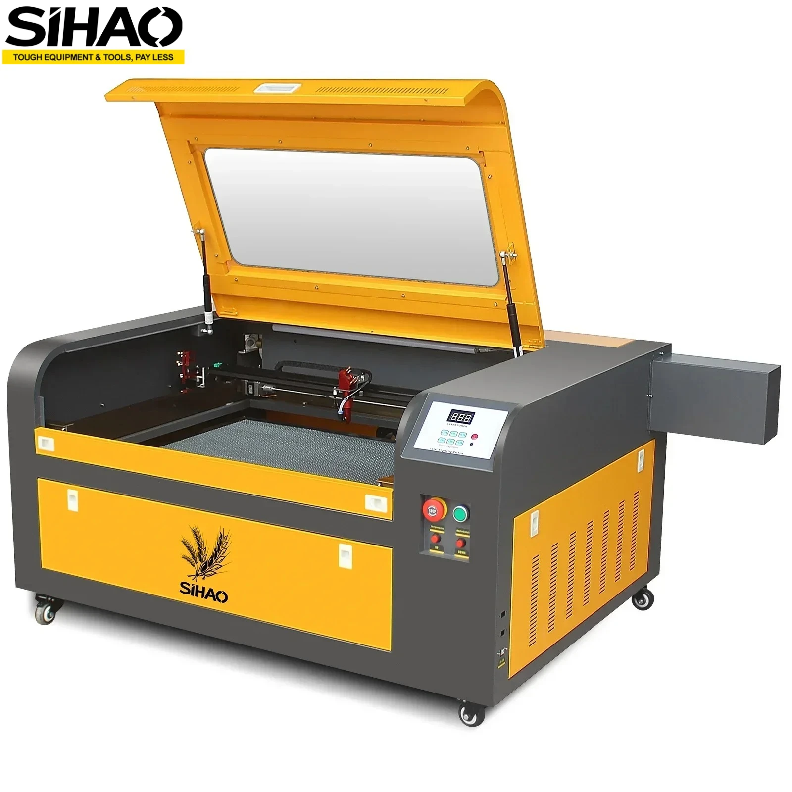 SIHAO лазерный гравер для резки CO2 50 Вт 60 Вт 80 Вт 100 Вт для акриловой ткани, дерева, художественные работы, гравировальные инструменты по дереву