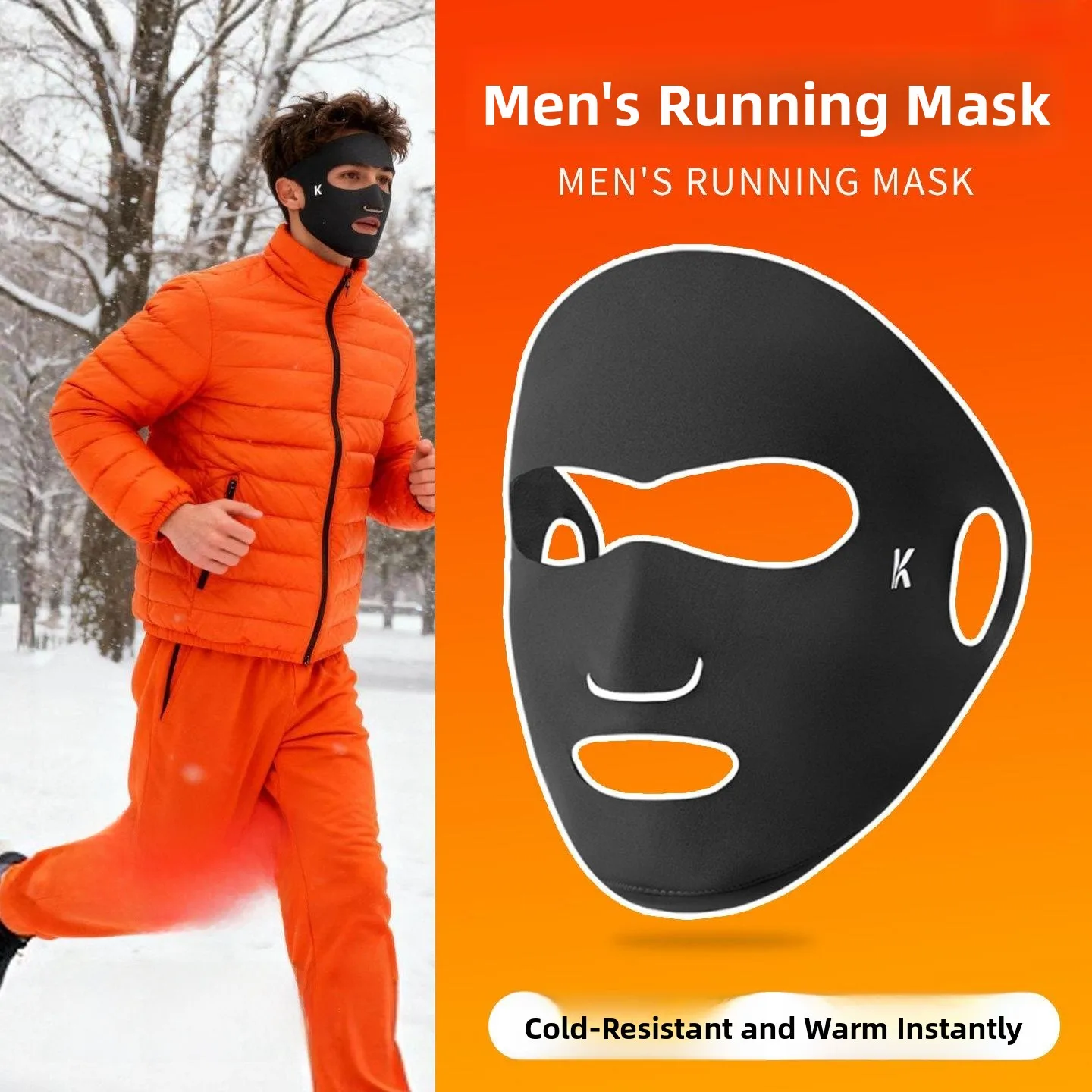 

Unisex Winter Sports Mask Easy to Breath Windproof Warm Face Protection for Running Cycling Outdoor Activities Ear Hanging Style